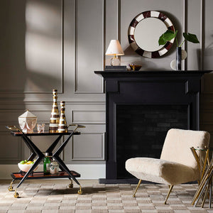   White Shearling Slipper chair | Oroa.com
