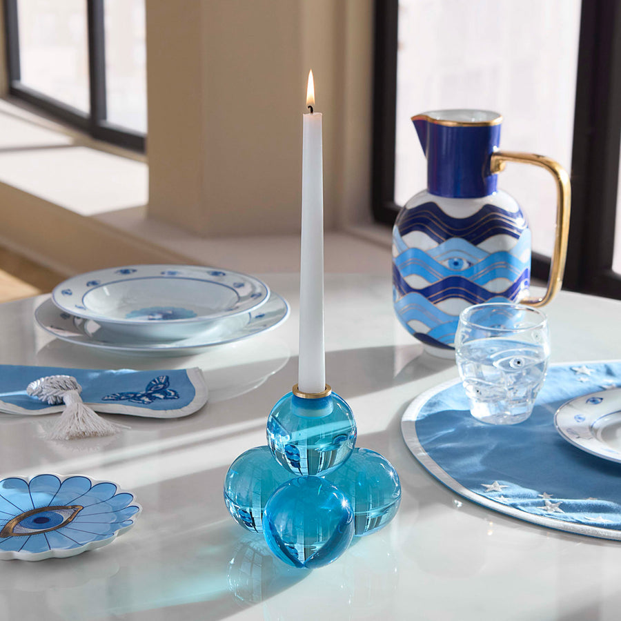   Light Blue Petal Plate Set (4) | Oroa.com