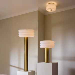   Stacked White Glass Ceiling Lamp | Oroa.com