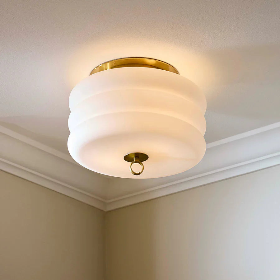   Stacked White Glass Ceiling Lamp | Oroa.com
