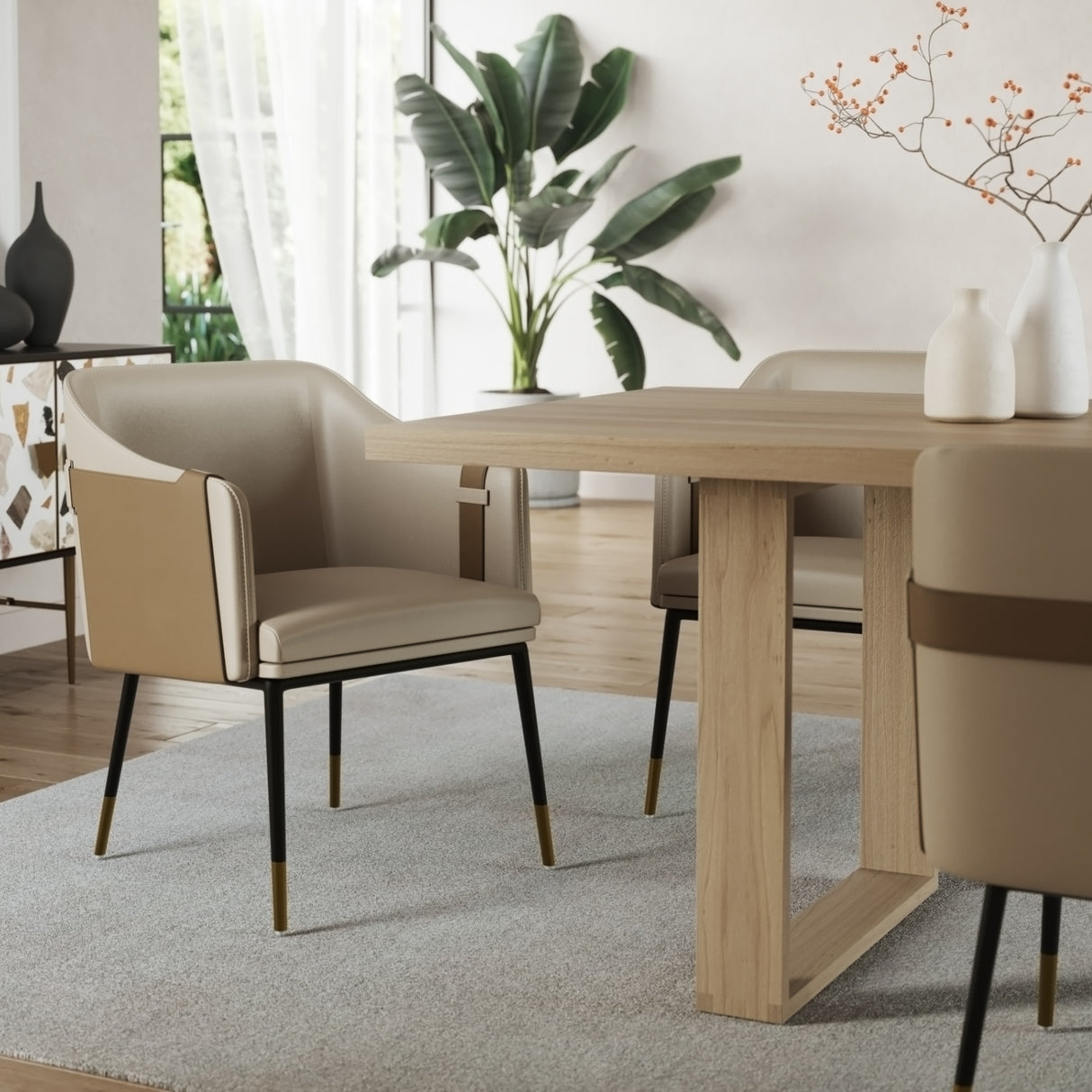   Modern European furniture - Leather-Inspired Dining Chair - www.oroa.com | Oroa.com