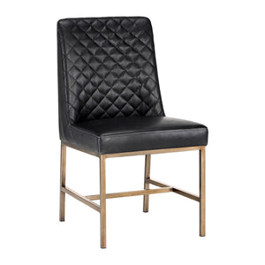   Modern European furniture - Diamond-Stitched Leather-Inspired Dining Chairs (2) - www.oroa.com | Oroa.com