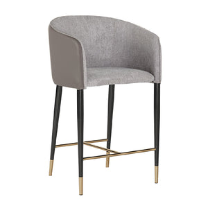  Modern European furniture - Taupe Leather Counter Stool - www.oroa.com | Oroa.com