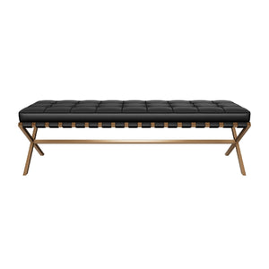   Modern European furniture - Button Tufted Leather Bench - www.oroa.com | Oroa.com
