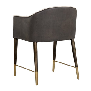   Modern European furniture - Cream Leather Dining Armchair - www.oroa.com | Oroa.com