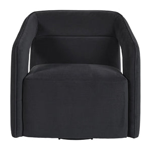   Modern European furniture - Fabric Upholstered Swivel Lounge Chair - www.oroa.com | Oroa.com