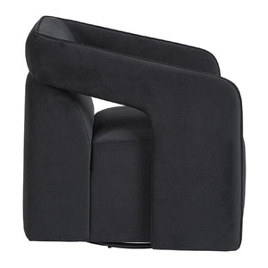   Modern European furniture - Fabric Upholstered Swivel Lounge Chair - www.oroa.com | Oroa.com