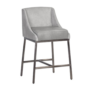   Modern European furniture - Gray Leather Seat Counter Stool - www.oroa.com | Oroa.com
