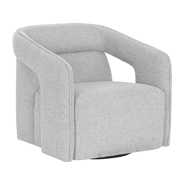 Modern European furniture - Fabric Upholstered Swivel Lounge Chair - www.oroa.com