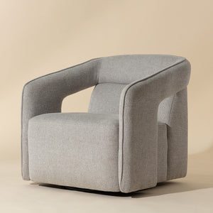   Modern European furniture - Fabric Upholstered Swivel Lounge Chair - www.oroa.com | Oroa.com