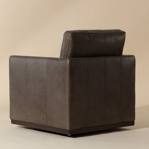   Modern European furniture - Track-Armed Swivel Lounge Chair - www.oroa.com | Oroa.com