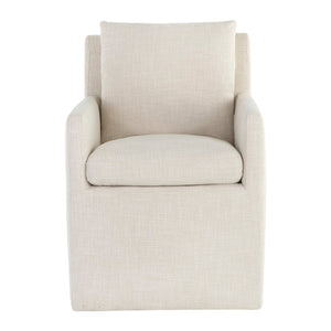   Modern European furniture - Linen Wheeled Dining Chair - www.oroa.com | Oroa.com