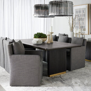   Modern European furniture - Linen Wheeled Dining Chair - www.oroa.com | Oroa.com