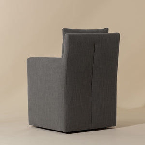   Modern European furniture - Linen Wheeled Dining Chair - www.oroa.com | Oroa.com