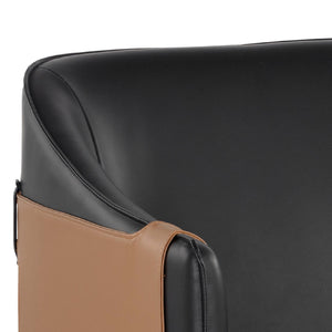  Modern European furniture - Two-Toned Leather Lounge Chair - www.oroa.com | Oroa.com