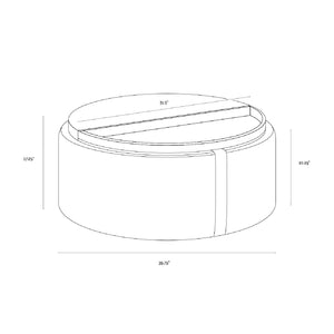   Modern European furniture - Round Leather Wheeled Storage Ottoman - www.oroa.com | Oroa.com
