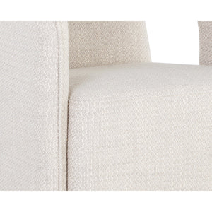   Modern European furniture - Fabric Upholstered Wheel Dining Armchair - www.oroa.com | Oroa.com