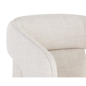   Modern European furniture - Fabric Upholstered Wheel Dining Armchair - www.oroa.com | Oroa.com