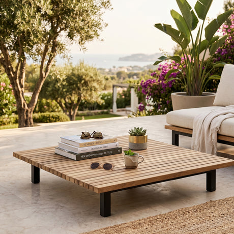   Slatted Teak Indoor/Outdoor Coffee Table | Oroa.com