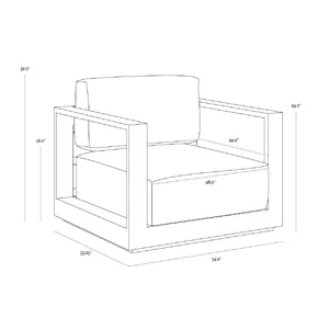   Modern European furniture - Aluminum Framed Outdoor Lounge Armchair - www.oroa.com | Oroa.com