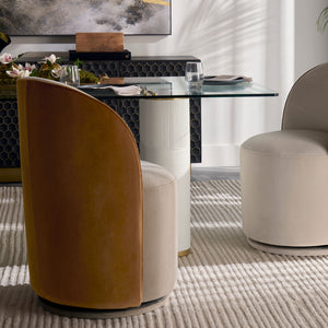   Modern European furniture - Fabric Swivel Dining Chair - www.oroa.com | Oroa.com