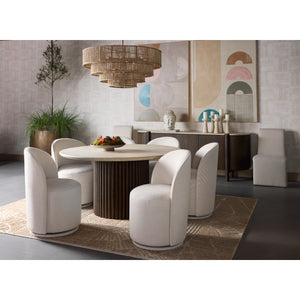   Modern European furniture - Fabric Swivel Dining Chair - www.oroa.com | Oroa.com