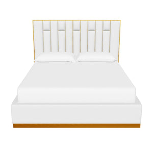   Modern European furniture - Channeled Cream King Bed - www.oroa.com | Oroa.com