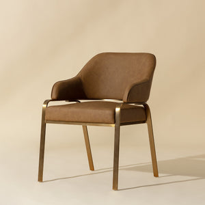   Modern European furniture - Curved-Back Leather Dining Armchair - www.oroa.com | Oroa.com