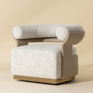   Modern European furniture - Curved-Back Swivel Lounge Chair - www.oroa.com | Oroa.com