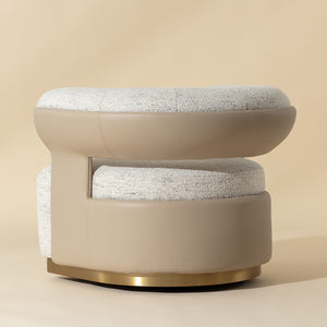   Modern European furniture - Curved-Back Swivel Lounge Chair - www.oroa.com | Oroa.com