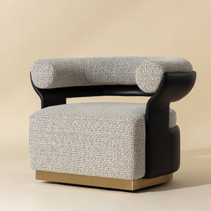   Modern European furniture - Curved-Back Swivel Lounge Chair - www.oroa.com | Oroa.com