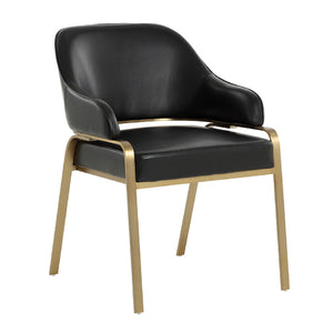   Modern European furniture - Curved-Back Leather Dining Armchair - www.oroa.com | Oroa.com
