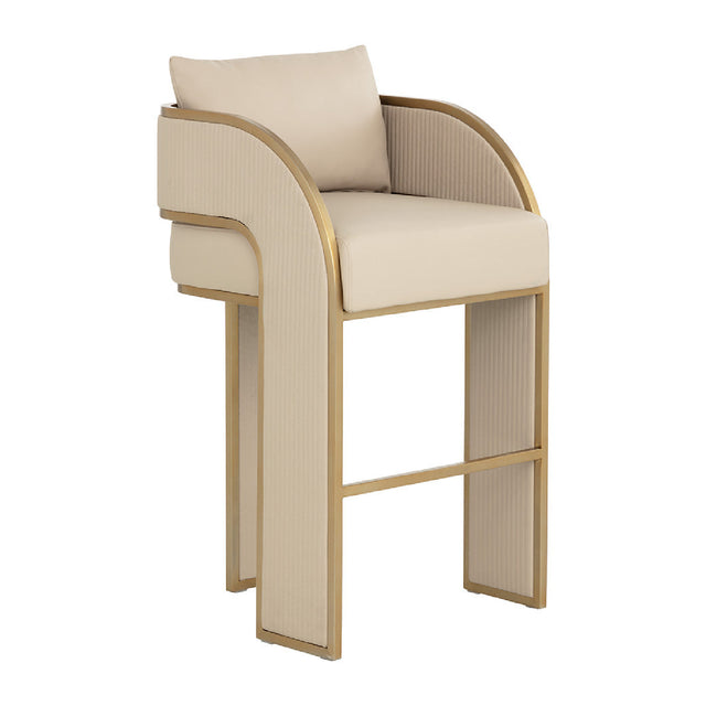 Modern European furniture - 3-Legged Leather Bar Stool - www.oroa.com