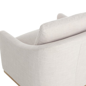   Modern European furniture - White Linen Swivel Lounge Chair - www.oroa.com | Oroa.com