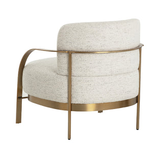   Modern European furniture - Gold Framed Fabric Lounge Chair - www.oroa.com | Oroa.com