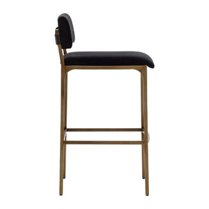   Modern European furniture - Black Fabric Bar Stool - www.oroa.com | Oroa.com
