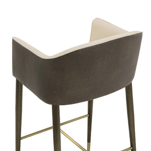   Modern European furniture - Cream Leather Bar Stool - www.oroa.com | Oroa.com