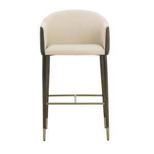   Modern European furniture - Cream Leather Bar Stool - www.oroa.com | Oroa.com