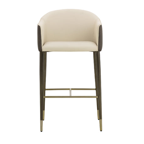   Modern European furniture - Cream Leather Bar Stool - www.oroa.com | Oroa.com