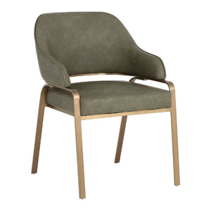   Modern European furniture - Curved-Back Leather Dining Armchair - www.oroa.com | Oroa.com