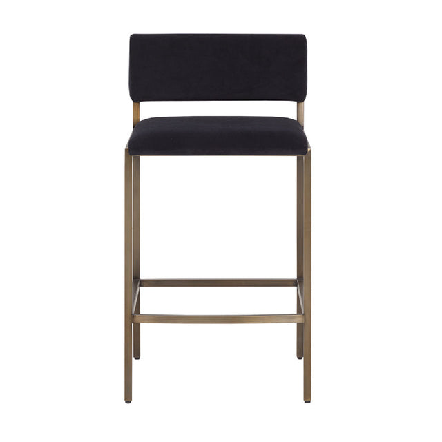 Modern European furniture - Black Fabric Counter Stool - www.oroa.com