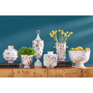   Gold Silhouettes Porcelain Vase | Oroa.com