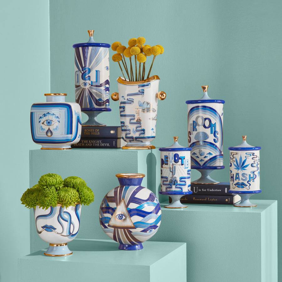   Gilded Porcelain Tall Vase | Oroa.com