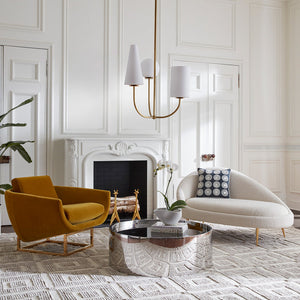   Sloped-Back Bouclé Chaise | Oroa.com