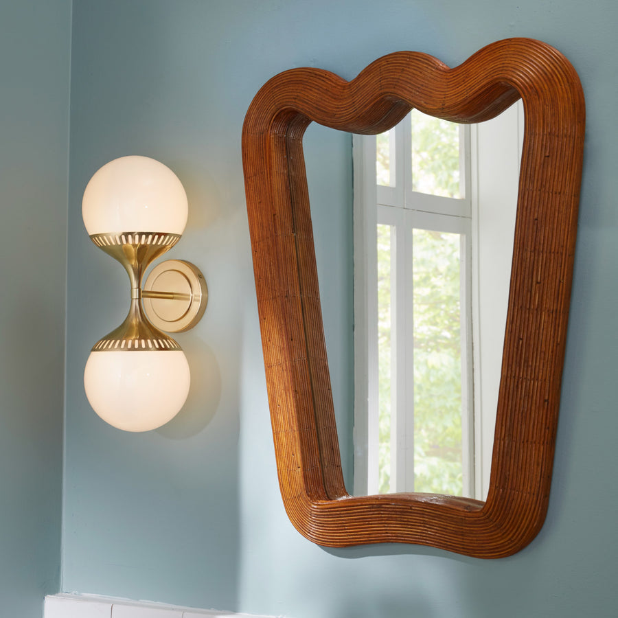   Double White Glass Wall Lamp | Oroa.com