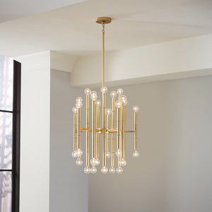   Bamboo Detail Brass Chandelier | Oroa.com