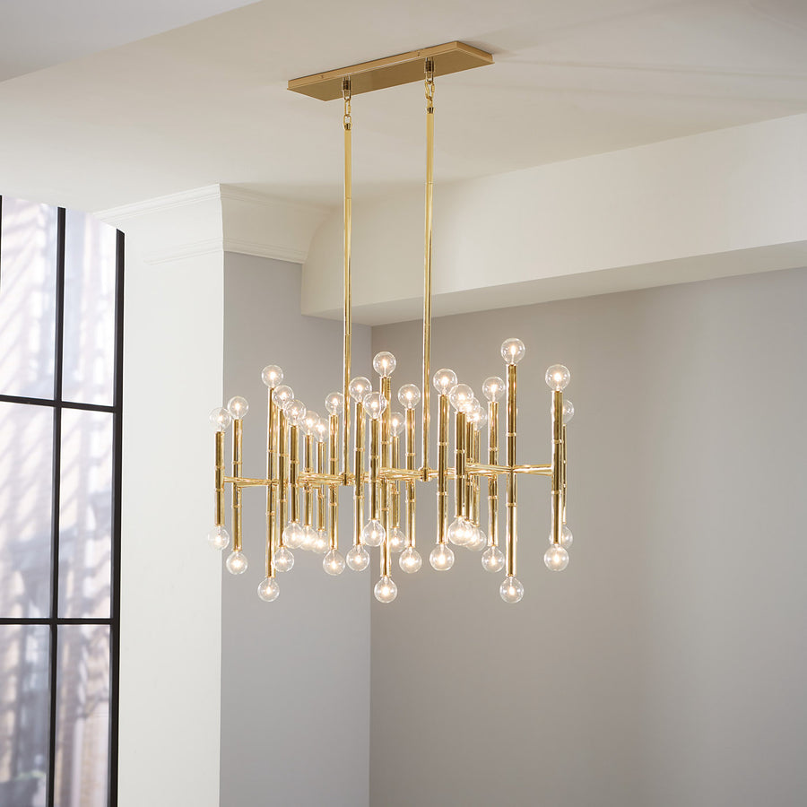   Metallic Bamboo Detail Chandelier | Oroa.com