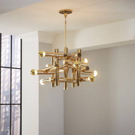   Stacked Metallic Tubes Chandelier | Oroa.com