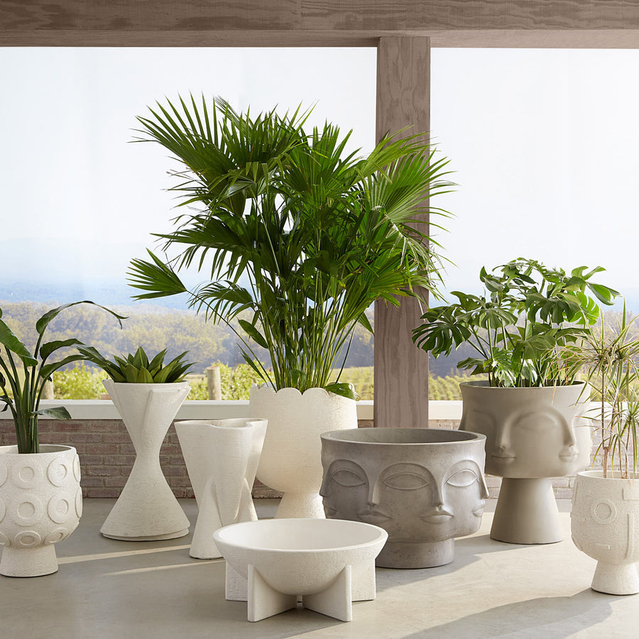   Concrete Pedestal Planter | Oroa.com