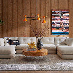   Bouclé Square Ottoman | Oroa.com
